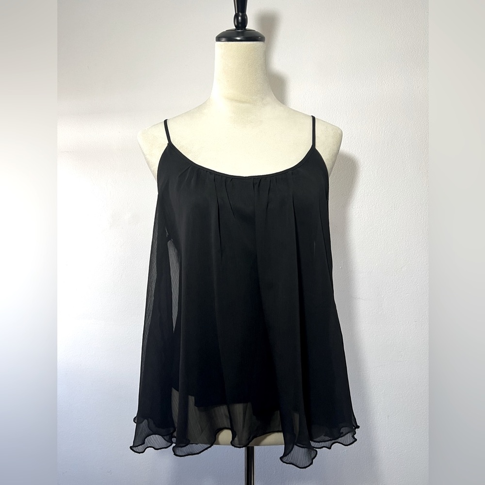 Express, black flowy tank top, M